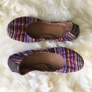 Lucky Brand Multicolor Striped Flats